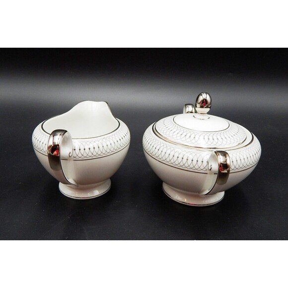 Tirschenreuth The Elgin Sugar & Creamer Bavaria Germany Silver 2270 Pasco - Picture 2 of 16